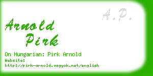 arnold pirk business card